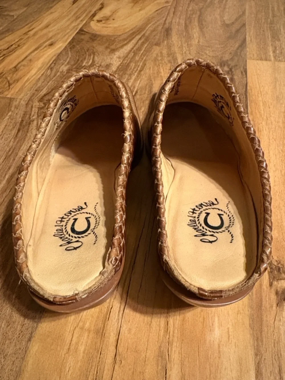 Charlie 1 Horse by Lucchese Brown Leather Western Mules Size 8.5B Brazil